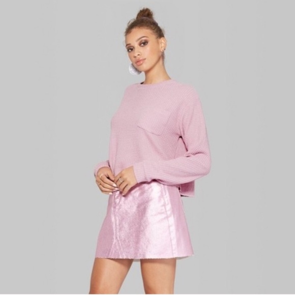 wild fable pink metallic skirt